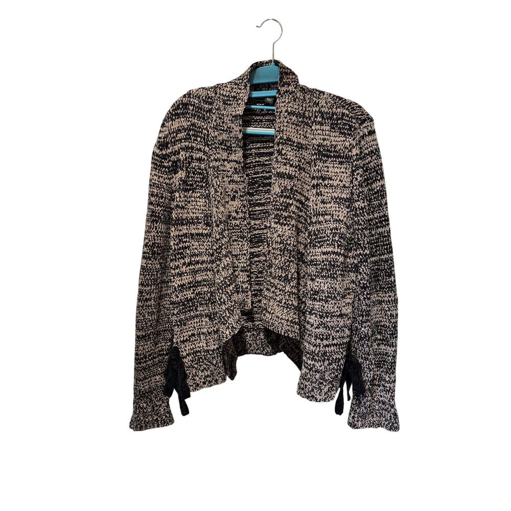 Rock & Republic Open Front Cropped Sweater Side Lace Size XXL